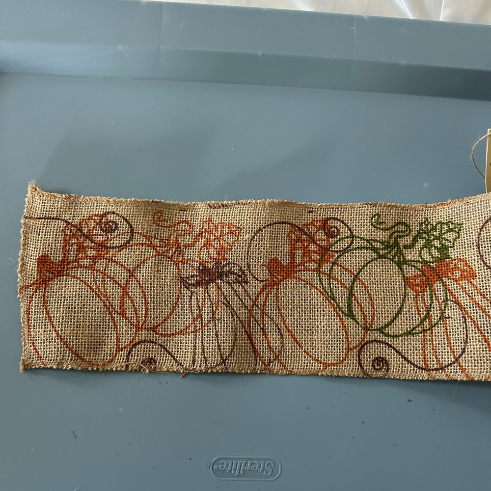 Ashland Burlap Ribbon Set - Orange and Brown - Picture 3 of 4